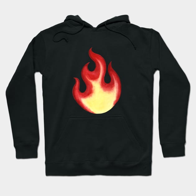 Watercolor flame Hoodie by fears